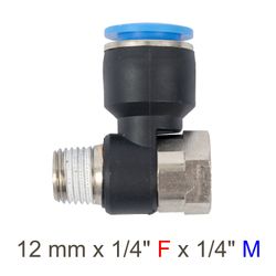 Pu Hose Fitting Tee 12mm X 1/4'f X 1/4'm
